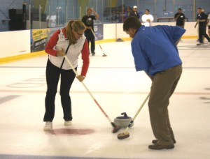 Open house action with the Palmetto Curling Club